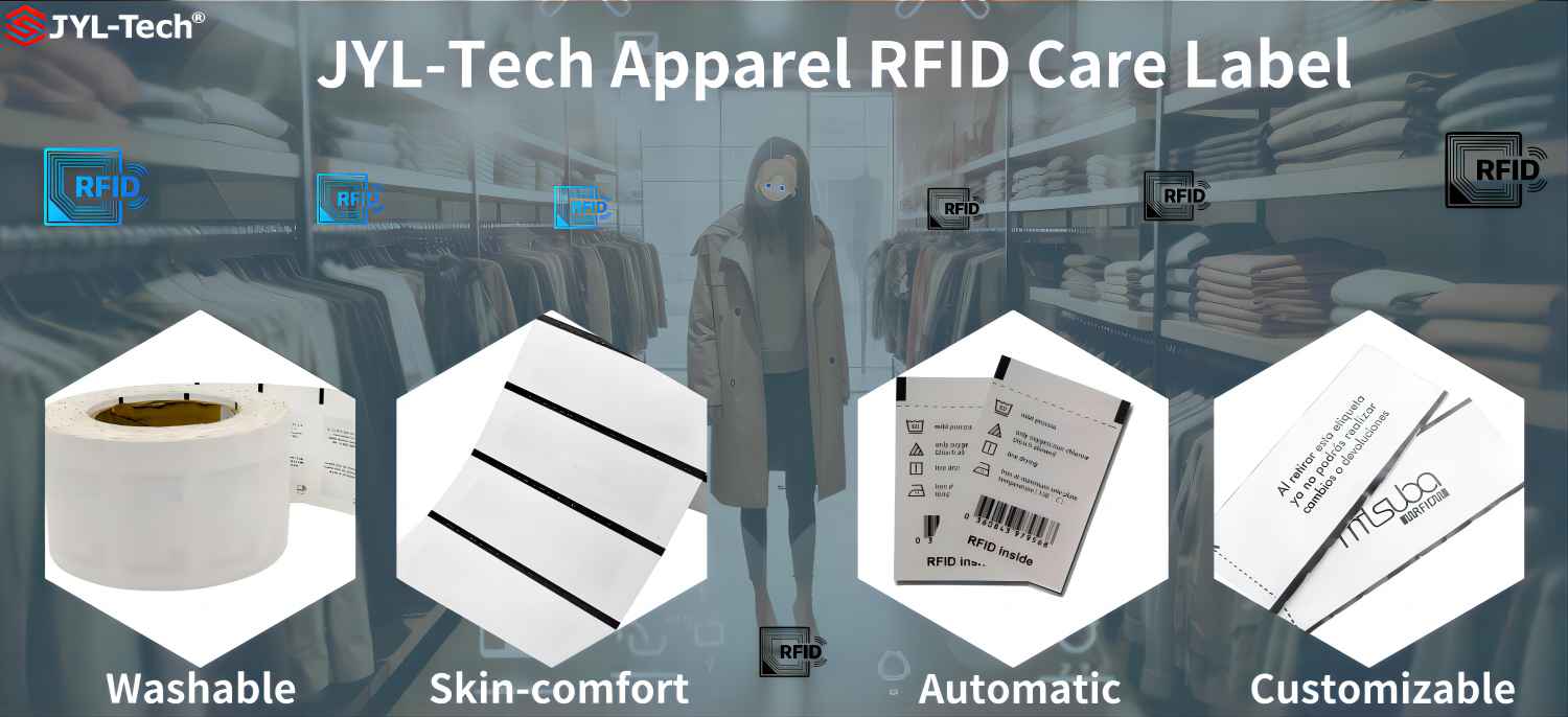 Etiqueta de cuidado RFID para prendas de vestir Moda Seguimiento ...